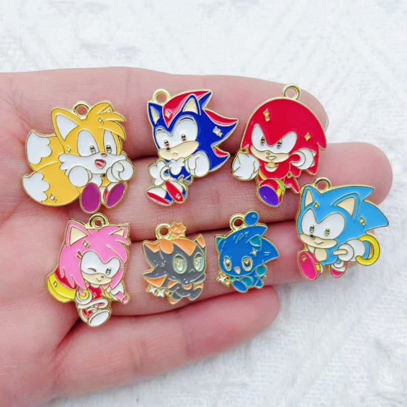Gaming Accessories Gifts - 10 個漫画ヨーロッパとアメリカのウサギのジュエリーアクセサリー DIY ドリップオイル合金ペンダントジュエリーキーホルダー