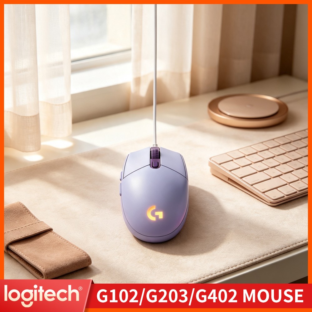 Logitech Mouse G203 - ロジクール G203 有線ゲーミングマウス 耐久性のあるボタン カラフルなRGB照明 軽量