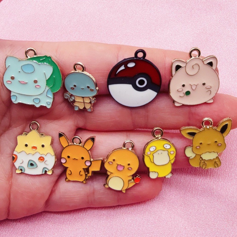 Gaming Accessories Gifts - 10 個漫画ドリップオイルジュエリーアクセサリー手作り DIY ブレスレットペンダントキーホルダー電話ペンダント