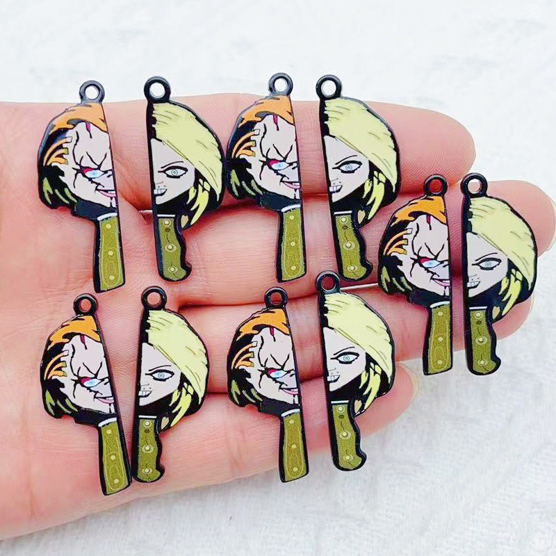 Gaming Accessories Gifts - 10 個漫画ピエロ面白いカップル片面アクリルジュエリー DIY アクセサリーバッグキーホルダーペンダント