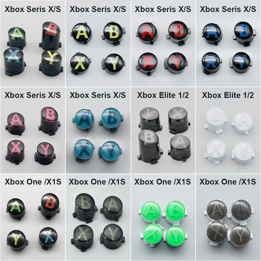 Gaming Accessories Xbox Series X - Xboxシリーズ用のabxyボタンキット、コントローラーの交換、ゲームパッド、ボタンセット、xbox one s、x1s elite、x、s、2、アクセサリーに適合
