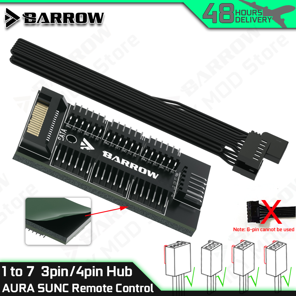 Fan Hub Rgb Controller - バロー 7ポート ファンコントローラー ハブ フル機能 RGB