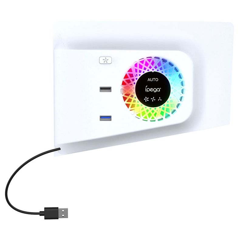 Fan Hub Rgb Controller - IPEGA PS5 SLIM用温度制御冷却ファン クーラー+USB、RGBライト付きハブ PG-P5S019 プレイステーション5スリム用