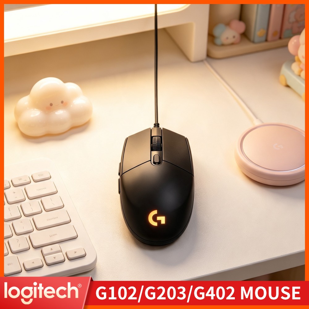Logitech Mouse G203 - ロジクールG203有線ゲーミングマウス、頑丈な外装カバー、調整可能なDPI制御、鮮やかなRGB照明、デスクトップ・ノートパソコン・ホームユーザー向け