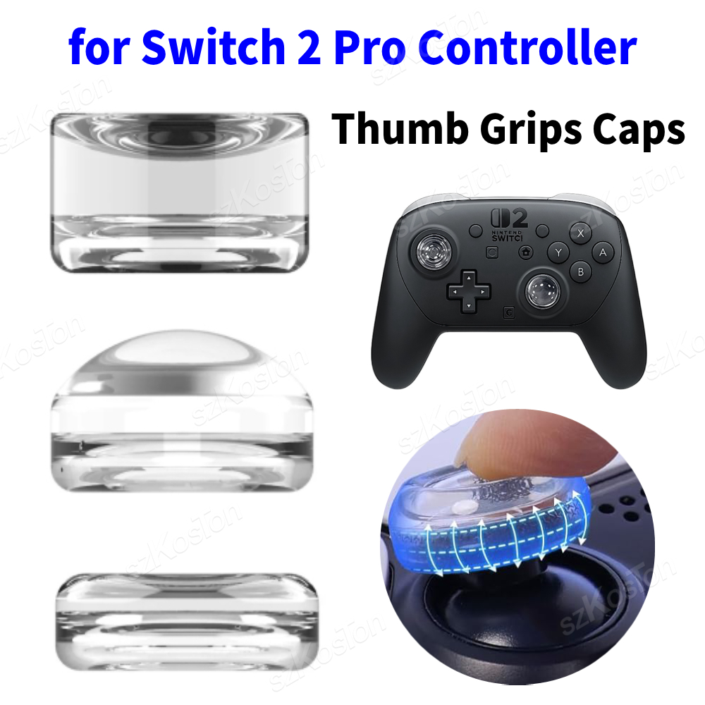 Gaming Accessories Joystick - クリアサムグリップキャップ Switch 2 Pro コントローラー用滑り止めソフトシリコンジョイスティックキャップカバー Switch2