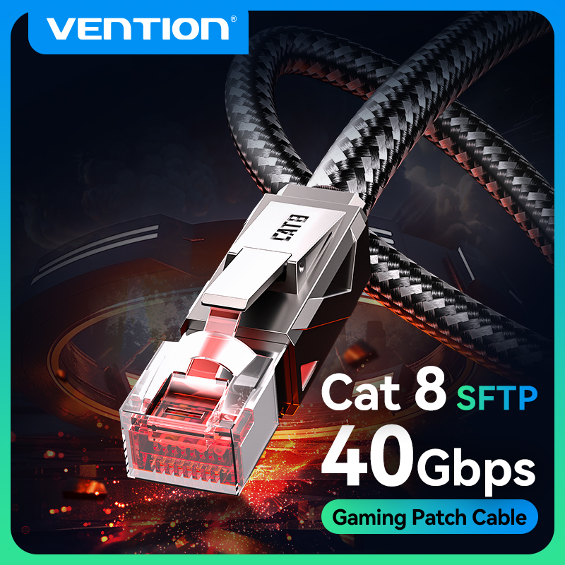 Gaming Set Accessories - Vention Cat8 イーサネットケーブル 40Gbps 2000MHz SFTP