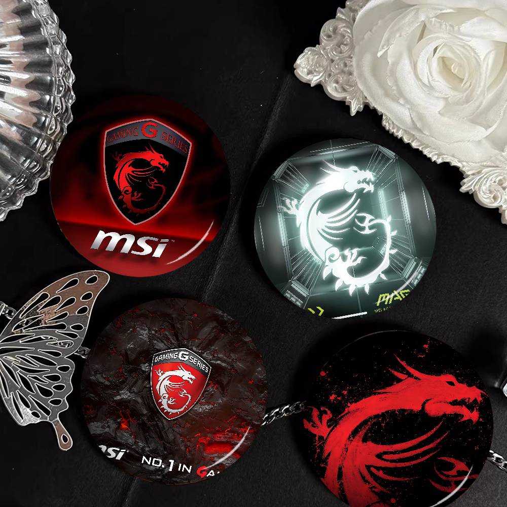 Gaming Accessories Korea - ゲーミングドラゴン-MSI 58mm 手作りブローチ漫画コスプレバッジバックパックジュエリーアクセサリーギフト