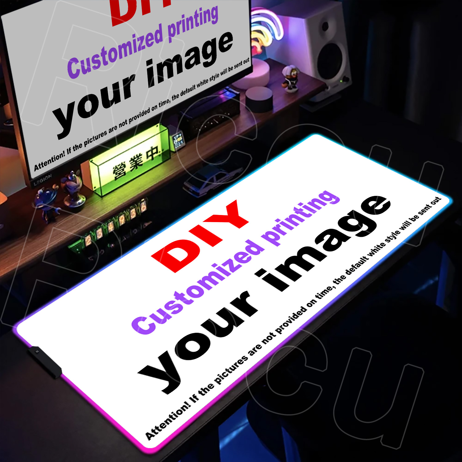 Gaming Accessories Hd Images - RGB HD印刷 DIY カスタムマウスパッド あなたの画像 デスクマット