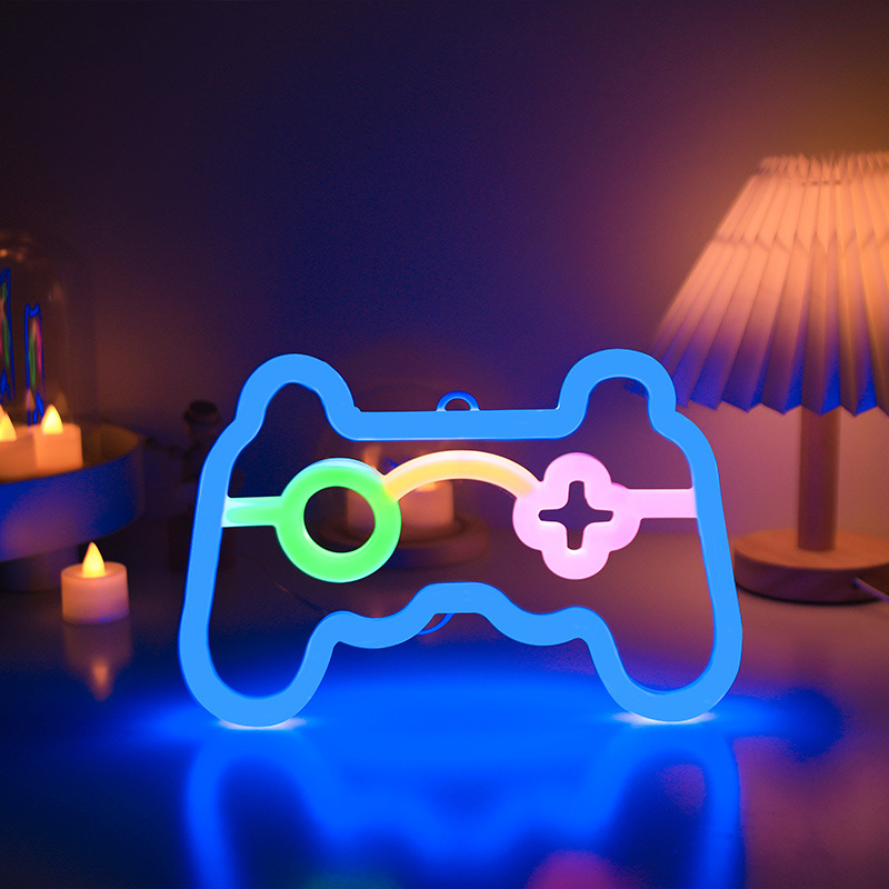 Accessories For Your Gaming Room - ゲーマー向けネオンサインライト、Eスポーツルーム用ゲーマーコントローラーネオンランプ、USBまたは電池式テーブルランプ、ホームデコレーション用ゲーミングLED