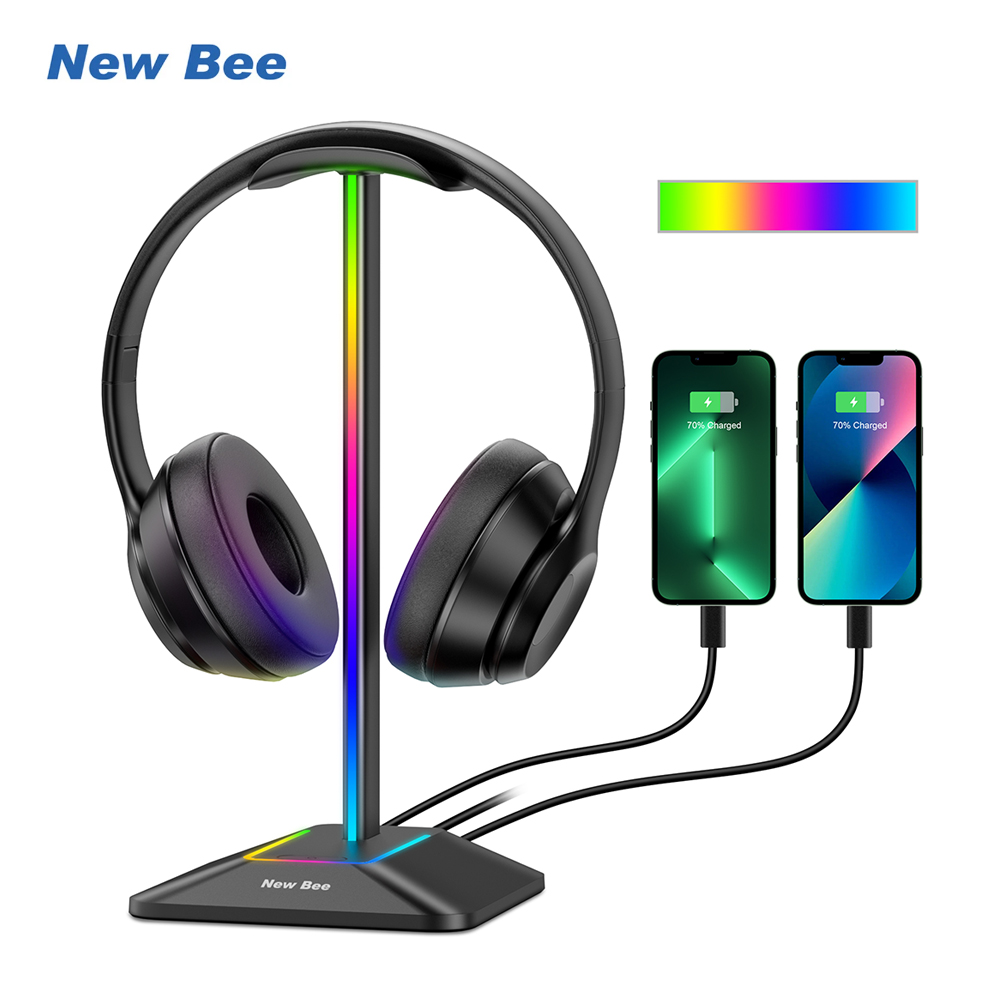 新しい Bee Z8 RGB ヘッドフォンスタンドホルダー  - Gaming Set Accessories のレビューと価格