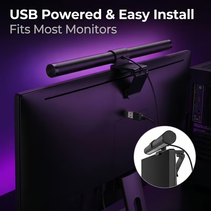 LED モニターライトバー リモコン付き モニター無段階調光 - Monitor Light Bar のレビューと価格