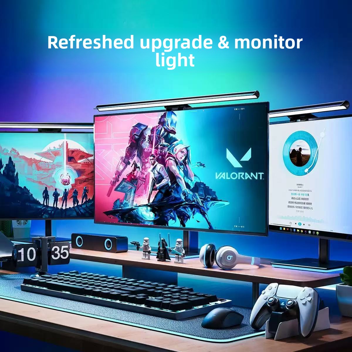 RGBタッチコントロールモニターライトバー、アイプロテクショ - Monitor Light Bar のレビューと価格