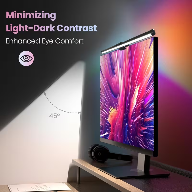 モニターライトバー LEDコンピュータースクリーン吊り下げラ - Monitor Light Bar のレビューと価格