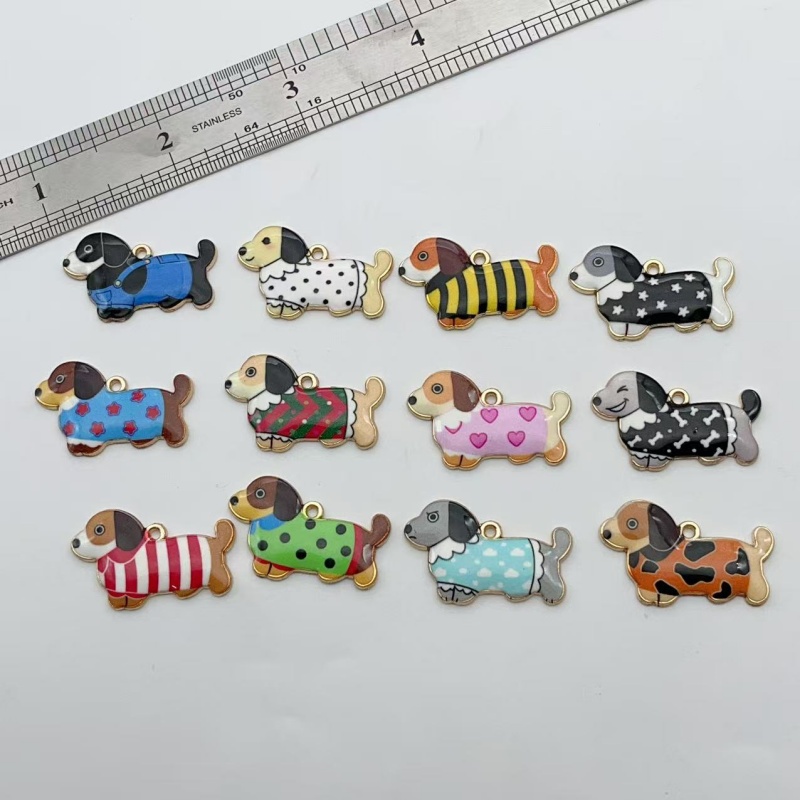12 個漫画動物ソーセージ犬ペンダント DIY イヤリングキ - Gaming Accessories Gifts のレビューと価格