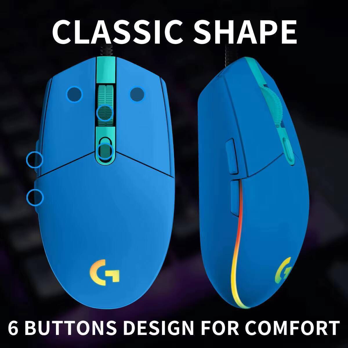 ロジクール G203 LIGHTSYNC ゲーミングマウス  - Logitech Mouse G203 のレビューと価格