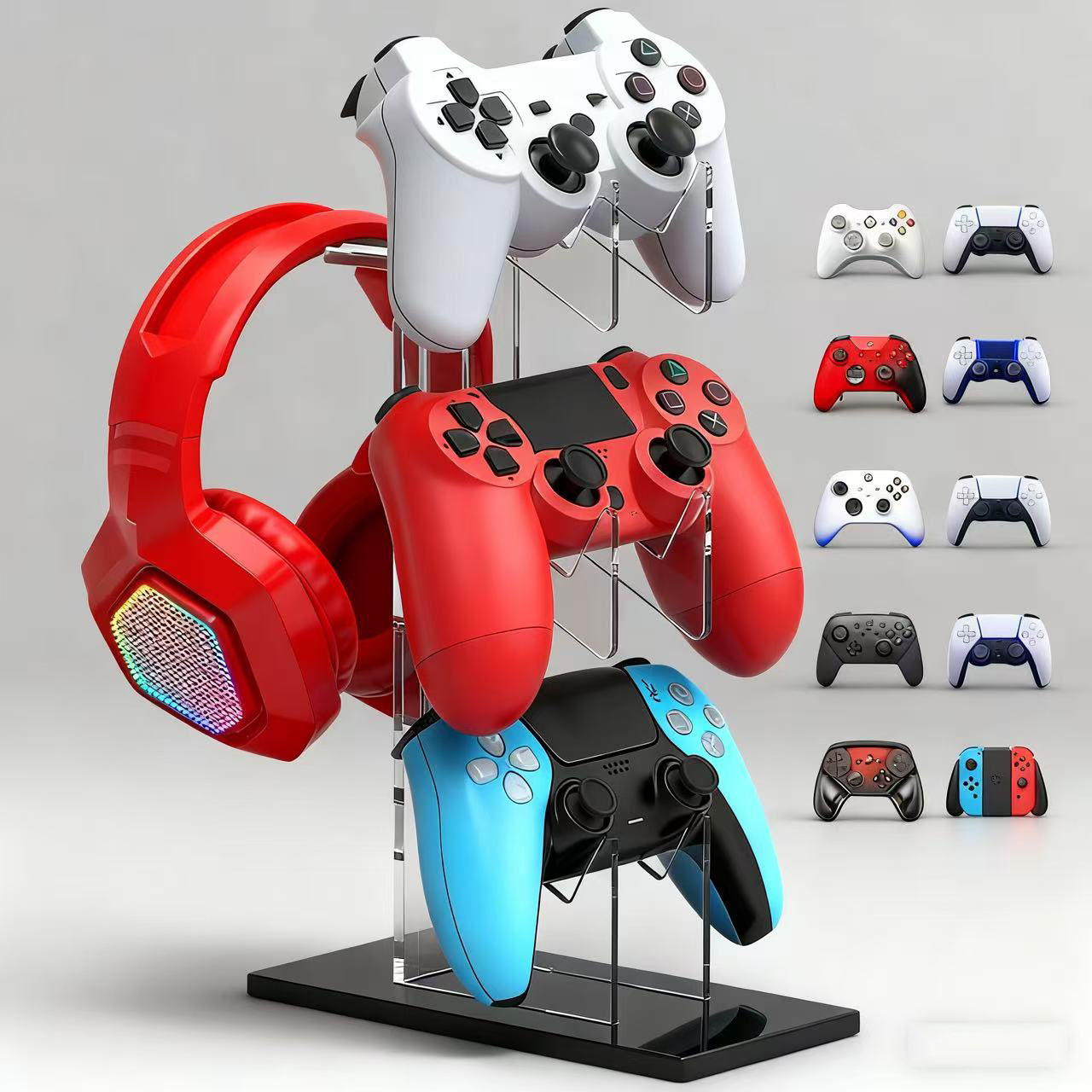ユニバーサル 2/3 段コントローラーホルダーとヘッドセット - Gaming Controllers Xbox Accessories のレビューと価格