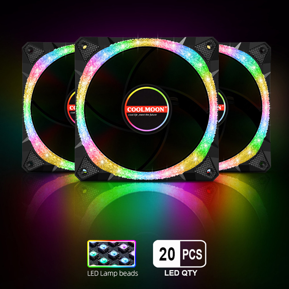 120 ミリメートル RGB LED 冷却ファンクラッシュダ - Fan Hub Rgb Controller のレビューと価格