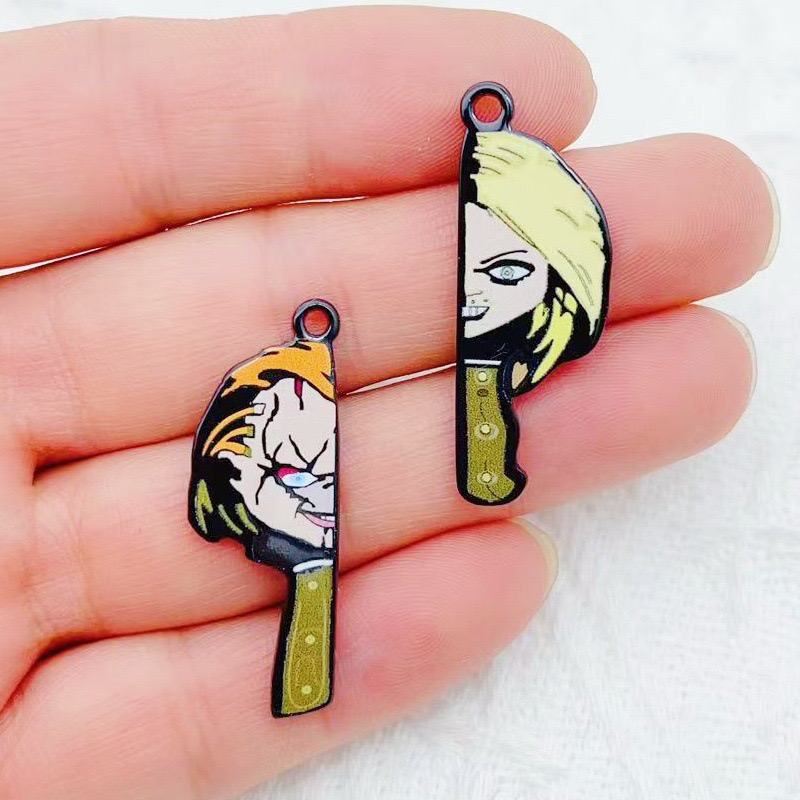 10 個漫画ピエロ面白いカップル片面アクリルジュエリー DI - Gaming Accessories Gifts のレビューと価格