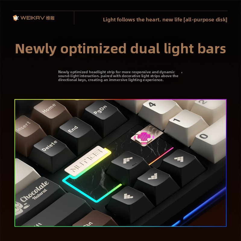 WEIKAV NUT108 メカニカルキーボード アルミ合金 - Gaming Accessories For Gaming Setup のレビューと価格