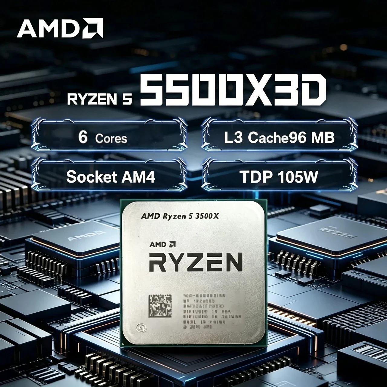 AMD Ryzen 5 5500X3D R5 5500X3D - Amd Cpu Ryzen 5 のレビューと価格