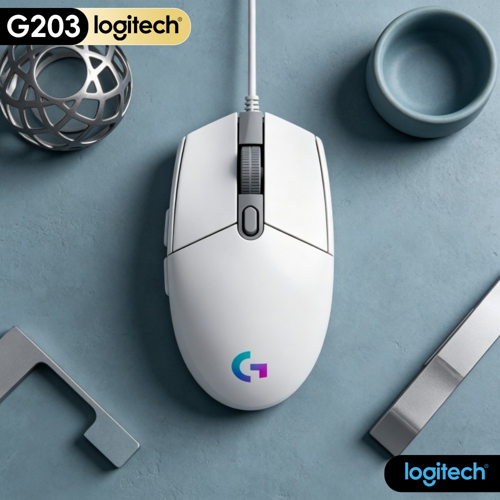 ロジクール G203 有線ゲーミングマウス 滑り止めゴムベー - Logitech Mouse G203 のレビューと価格
