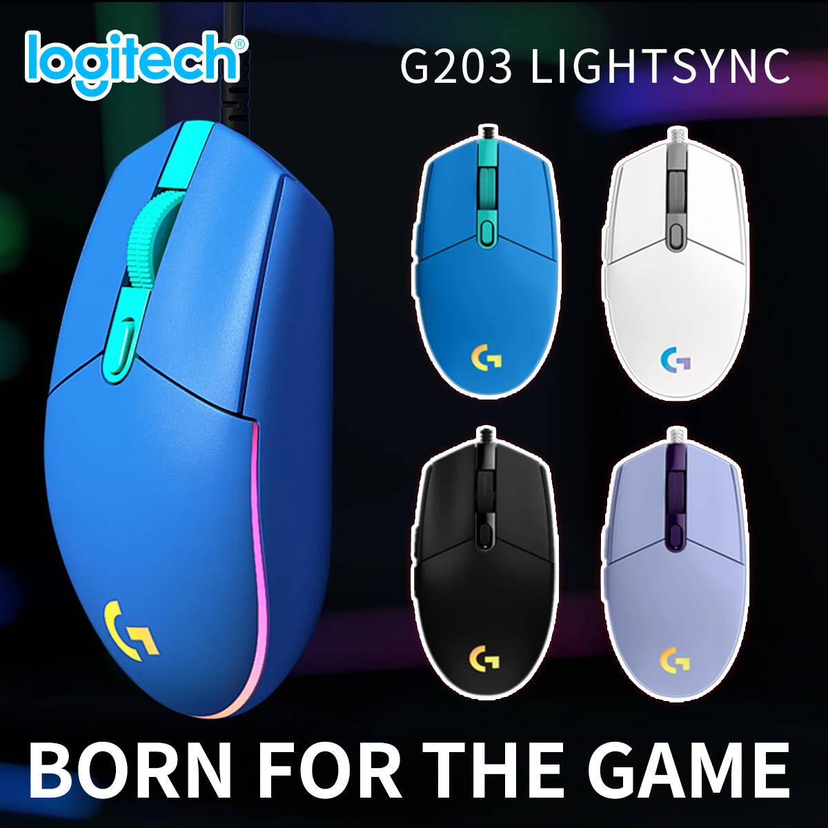 ロジクール G203 有線ゲーミングマウス 滑り止めゴムベー - Logitech Mouse G203 のレビューと価格