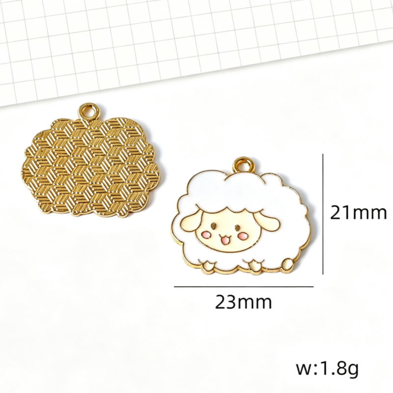 10 個漫画かわいい小さな動物子羊蜂ペンダント DIY キー - Gaming Accessories Gifts のレビューと価格