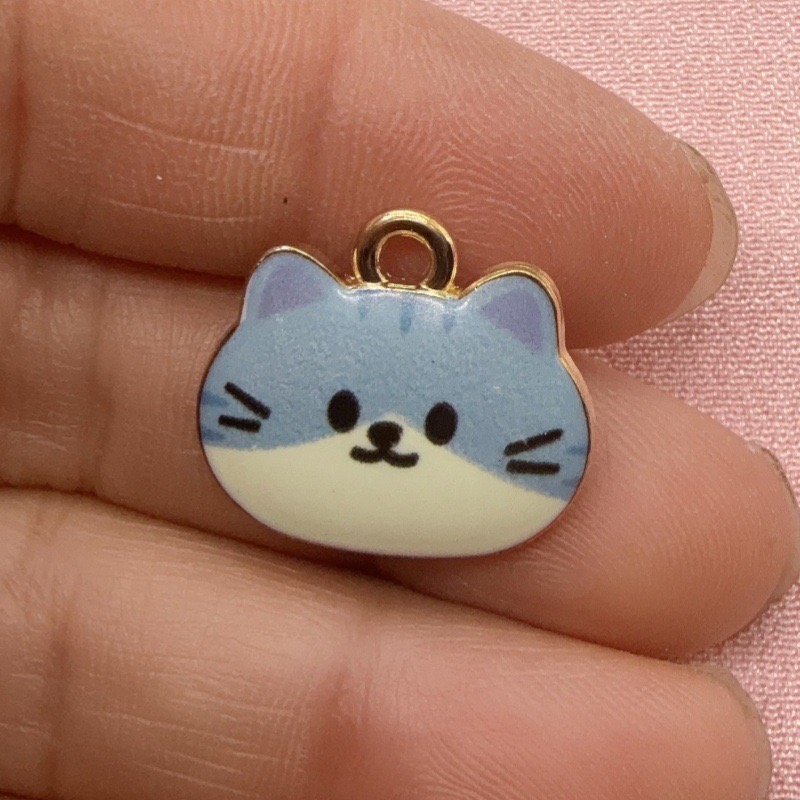 12個入りプリント猫ヘッド合金ドリップオイルペンダント、DI - Gaming Accessories Gifts のレビューと価格
