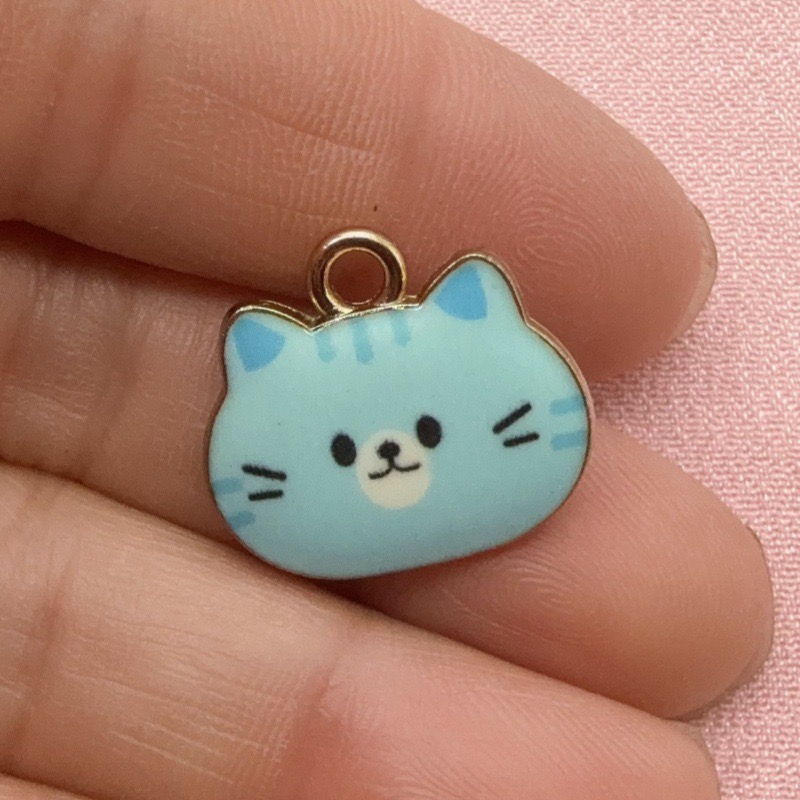 12個入りプリント猫ヘッド合金ドリップオイルペンダント、DI - Gaming Accessories Gifts のレビューと価格