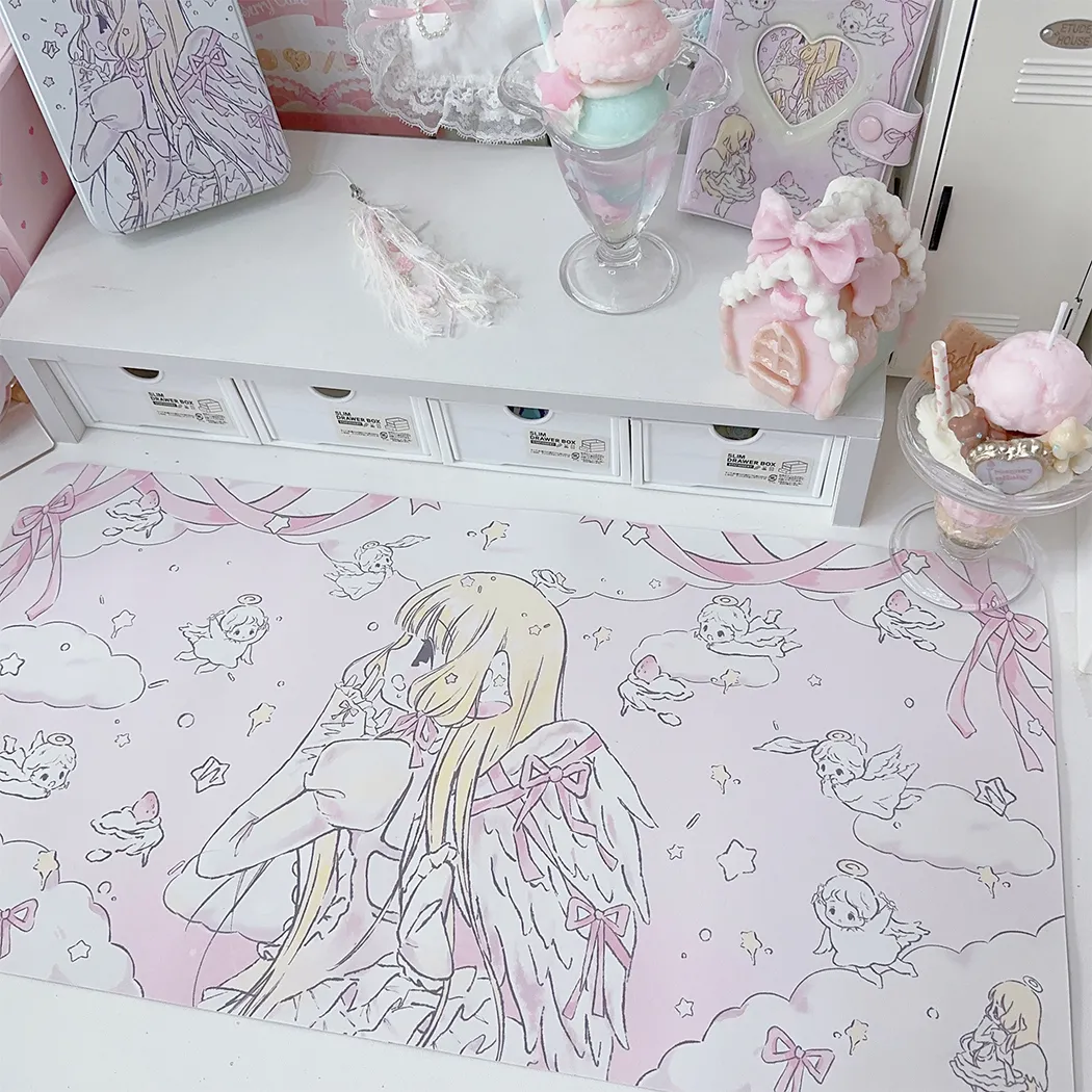 オリジナル漫画デスクマット |   かわいいゴム製マウスパッ - Gaming Accessories Girly のレビューと価格