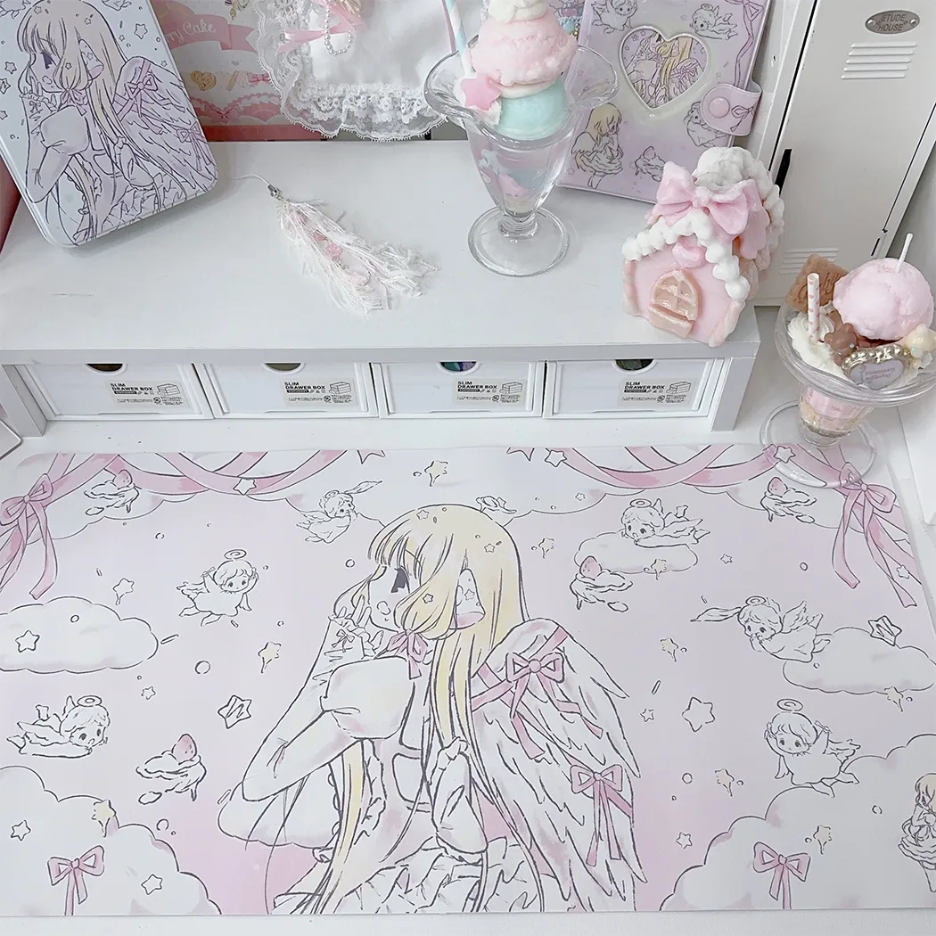 オリジナル漫画デスクマット |   かわいいゴム製マウスパッ - Gaming Accessories Girly のレビューと価格