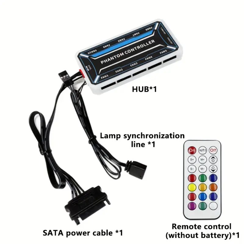 6ピンファンハブ、6ピンインターフェース10個、4ピンインタ - Fan Hub Rgb Controller のレビューと価格